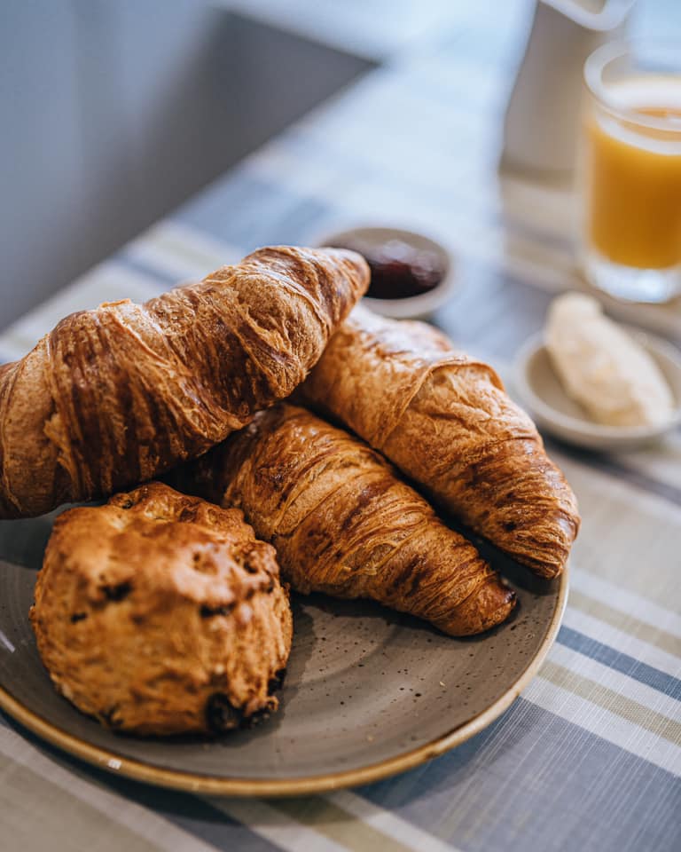 Breakfast croissant in Aberdeen the north east of Scotland
